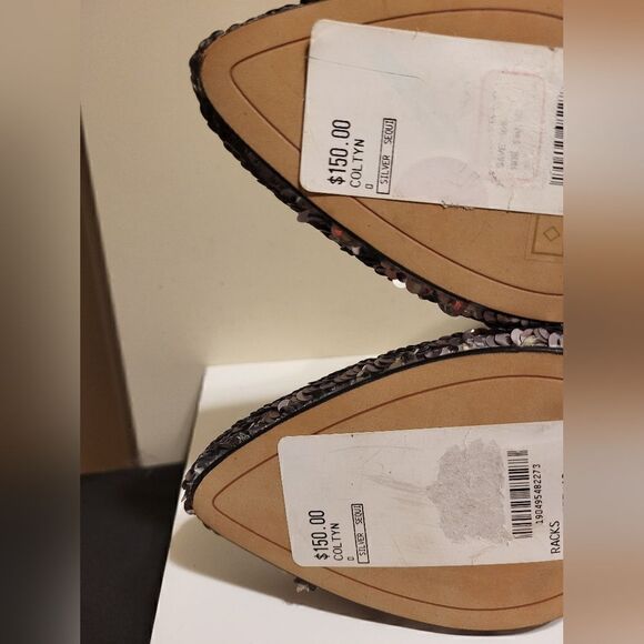 NWT Dolce Vita "Coltyn" Silver/Chrome Sequin Encrusted Ankle Boots Sz.7 Ret $150 - Picture 9 of 9